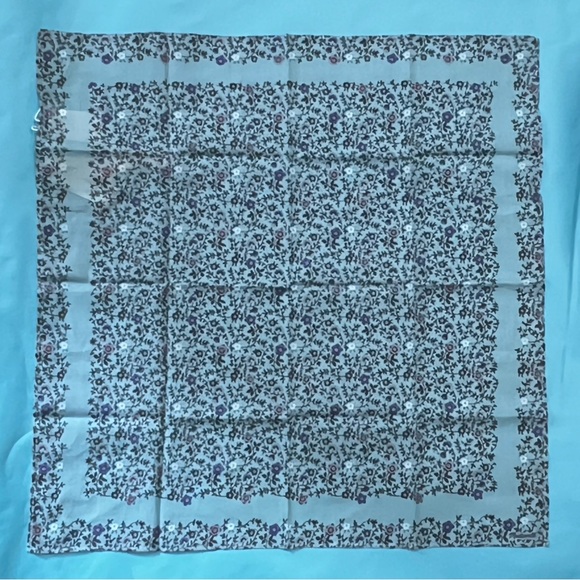 $25 or FREE Gentle Teal Madewell Organic Cotton Scarf Kerchief Floral Bandana - Picture 6 of 10